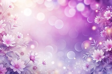 Fototapeta premium Abstract pink purple textured background white floral patterns soft bokeh lights minimalist