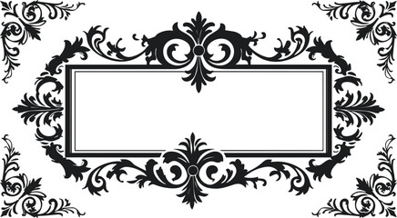 Vector illustration of a vintage ornamental frame on a white background 