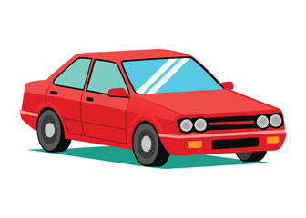 Fototapeta premium Sedan car, vector design illustration on white background