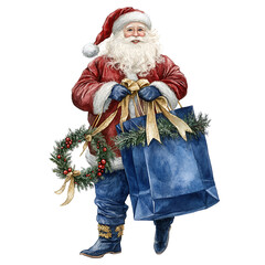 Parisian Christmas Clipart Vector Illustration