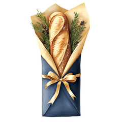 Parisian Christmas Clipart Vector Illustration