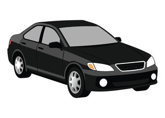 Fototapeta premium Sedan car, vector design illustration on white background