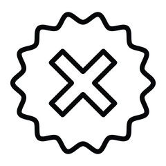 Rejected Icon Outline Style. Editable Stroke Icon.