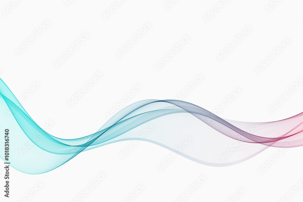 Wall mural abstract wave design element, a flow of curved lines