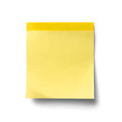 Capture attention and share reminders with this vibrant blank yellow sticky note, perfect for adding a touch of organization to designs and presentations.