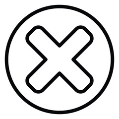 Rejected Icon Outline Style. Editable Stroke Icon.