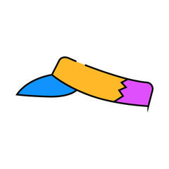 visor hat cap line icon vector. visor hat cap sign. isolated symbol illustration