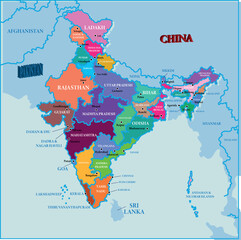 Fototapeta premium Asia continent map