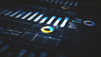 Dynamic data visuals for business info graphics, animated charts, and data-driven insights for a...