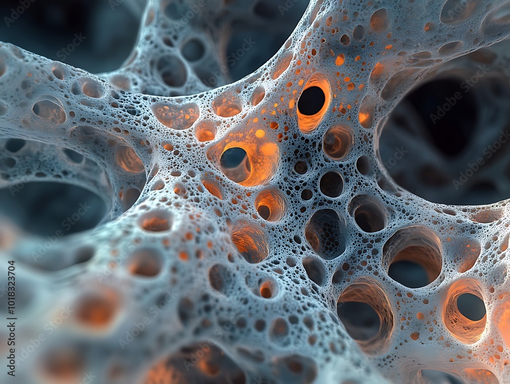 Fototapete abstract 3d rendering of a complex, organic structure.