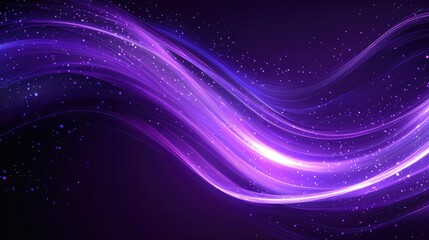 Obraz premium An abstract purple background with glowing lines and curves, creating a dynamic business theme.