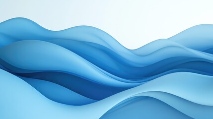 Blue abstract wave pattern with layered gradients, forming a dynamic, flowing horizontal