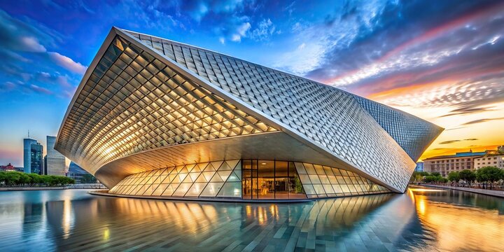 museum with sharp angles