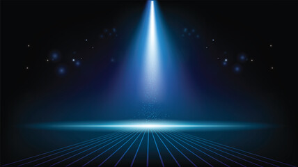 Abstract product showcase technology background Hi-tech communication concept, technology, digital business, innovation, science fiction scene vector illustration with copy-space. © Chitsanupong