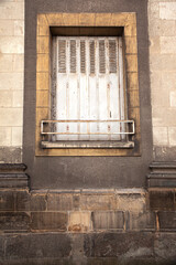 Facade of an old abandoned house