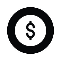 A coin icon featuring a currency symbol, representing money or finance