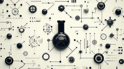 Industrial Geometry : Black and White Modern Structures and Pipes