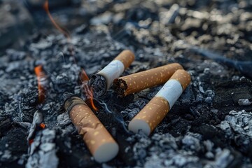 The poison of cigarettes. Burning lungs on May 31st.