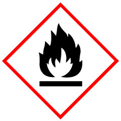 Flammable symbol sign