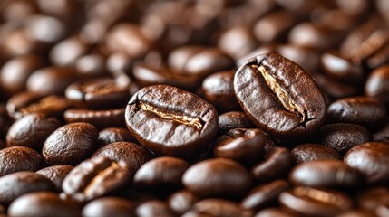 Fototapeta premium Coffee Grounds Scattered on Polished Surface