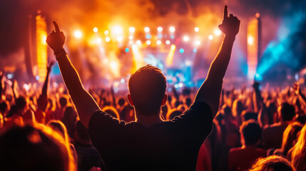 Celebrating Music The Electric Atmosphere of Live Concerts and Enthusiastic Crowds