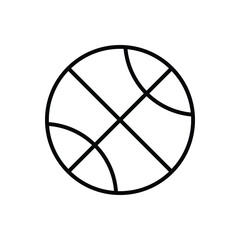 Basket ball line out sports interface icon.