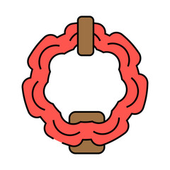 islamic door knocker line icon vector. islamic door knocker sign. isolated symbol illustration