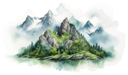 Fototapeta premium PNG Mountain wilderness landscape outdoors.