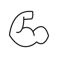 Muscle line out sports interface icon.