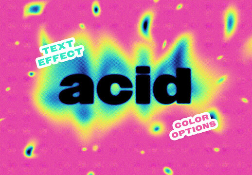 Trippy Thermal Vision Text Effect Mockup