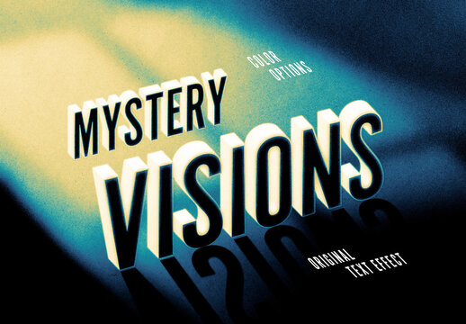 Vintage Noir Movie Title Text Effect Mockup