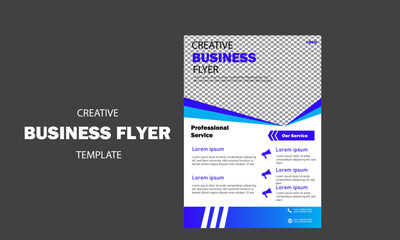 Creative modern minimal business flyer template design