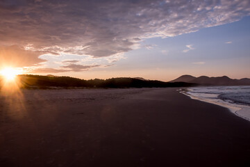 Beautiful landscape, sunset on the beach
