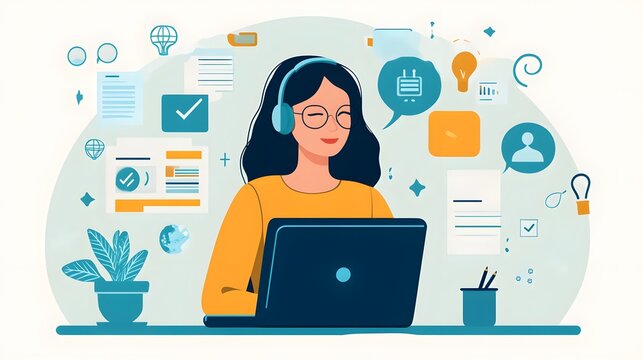 26. A graphic showing the versatility of virtual assistant skills in various industries