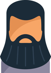 Male avatar sporting a long full beard and long hair, potentially depicting a hipster or religious figure