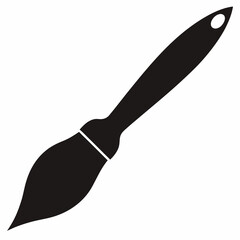 Silhouette of a paintbrush. Paintbrush icon vector illustration 