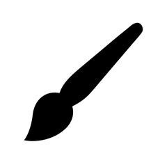 Silhouette of a paintbrush. Paintbrush icon vector illustration 
