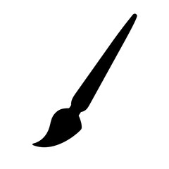Fototapeta premium Silhouette of a paintbrush. Paintbrush icon vector illustration 