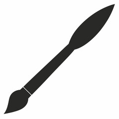 Silhouette of a paintbrush. Paintbrush icon vector illustration 