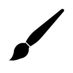 Silhouette of a paintbrush. Paintbrush icon vector illustration 