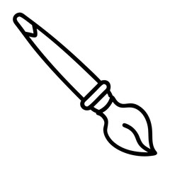 Paintbrush outline icon vector illustration 