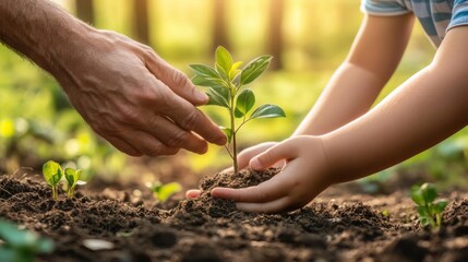Fototapeta premium hope in future generation optimism sustainability