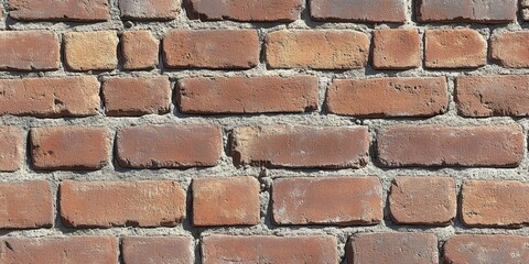 Fototapeta premium Textured Brick Wall with Mortar Joints