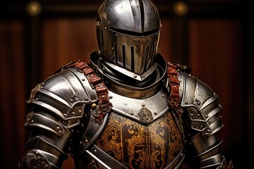 Naklejka premium Imposing Knight Armor With Intricate Details