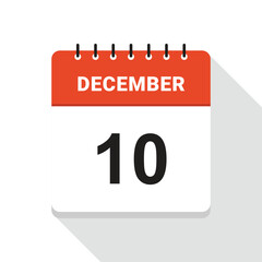 December 10 Calendar Date icon