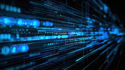 Naklejka premium Abstract Digital Data Flow