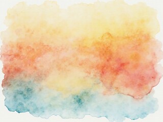 Soft Pastel Watercolor Gradient Texture - Abstract Graphic Design with Yellow, Pink, and Blue Tones