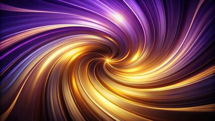 Obraz premium Abstract swirl of gold and violet dynamic and elegant Wide-Angle