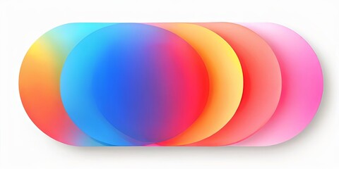 Obraz premium A series of colorful circles are arranged in a row