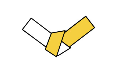 おみくじ、結んだおみくじのアイコン